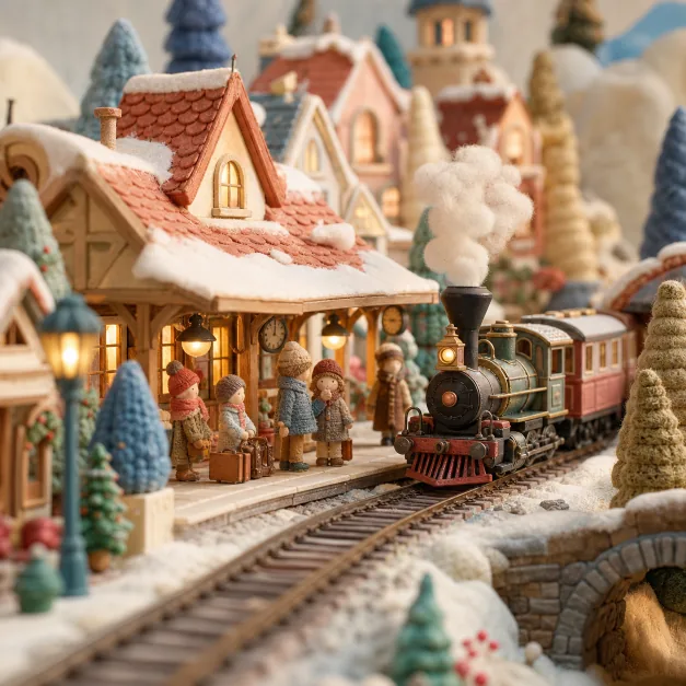 Miniature diorama motion style preview
